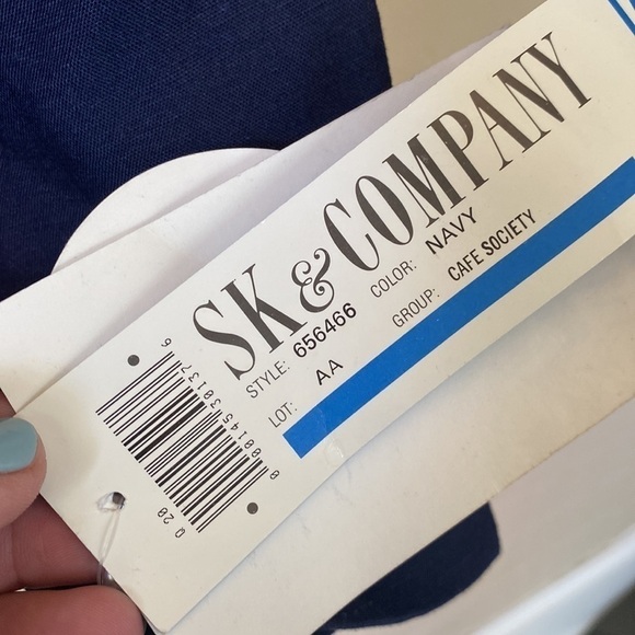 Sk & Company jacket blazer linen blend navy blue NEW old stock size 10 lined - Picture 6 of 8